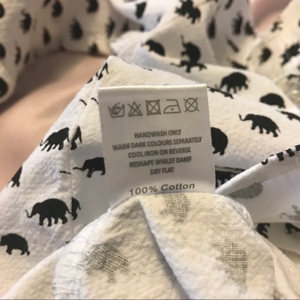 Big Elephant Button-Up Shirt Baby 3-6 Months Child Novelty Print Pattern Cotton - Picture 9 of 9